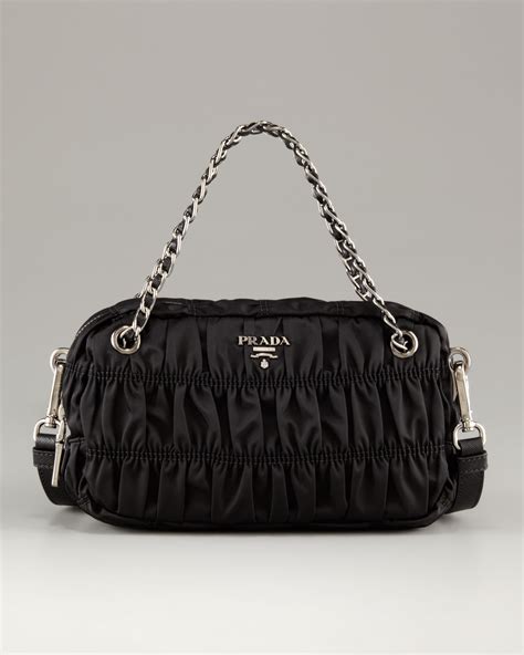 ruched prada bag|Prada femme shoulder bag.